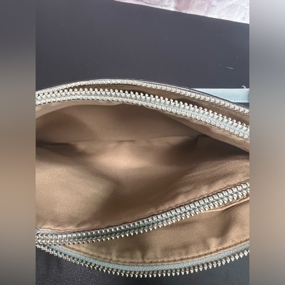 Coach Light Blue Pebbled Leather Crossbody Small Bag - Picture 6 of 11